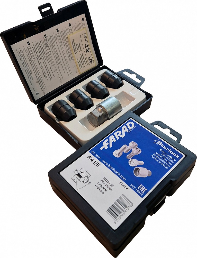 LUKUSTUSM. M12X1.25 / 30 / 21 (P21 / 30. CH21) RA1 / E BLK. STARLOCK BLACK