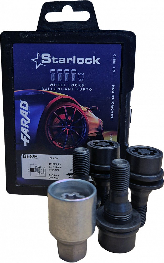LUKUSTUSP. PS12X1.25 / 36 / 17 (SEIBIGA. P36 / 55. CH17). BE8 / E BLACK STARLOCK
