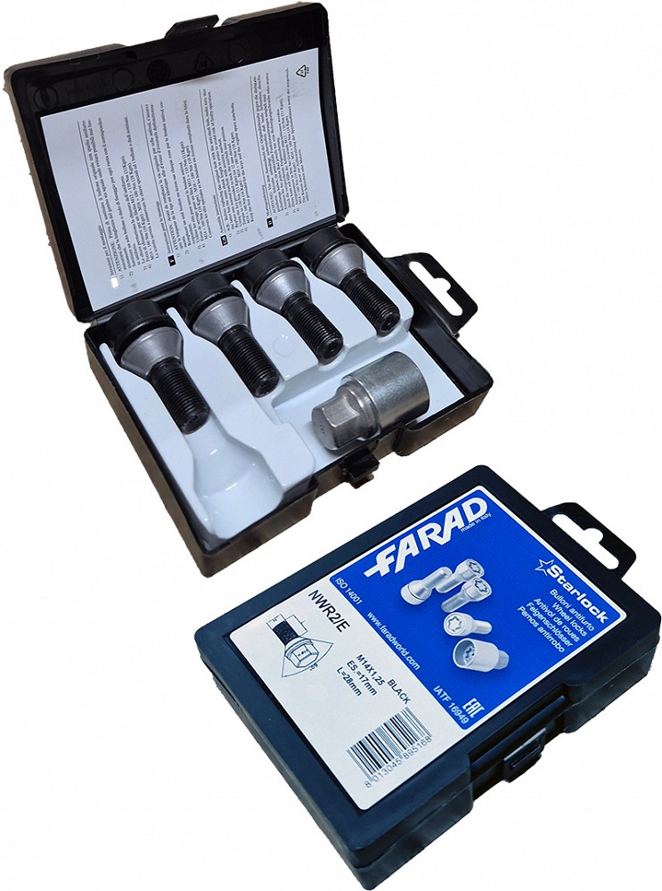 LUKUSTUSP. P14X1.25 / 28 / 17 (KOONUS-PUKS. P28. CH17) NWR2 / E BLK. STARLOCK BLACK