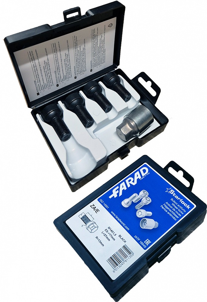 LUKUSTUSP. PK14X1.50 / 27 / 17 (PALL. R13. P27. CH17) ZA / E BLK. STARLOCK BLACK