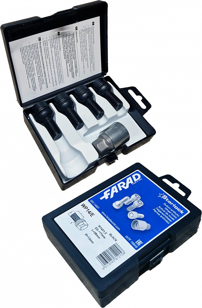 LUKUSTUSP. PK14X1.50 / 28 / 17 (PALL-PUKS. R13. P28. CH17) WP14 / E BLK. STARLOCK BLACK