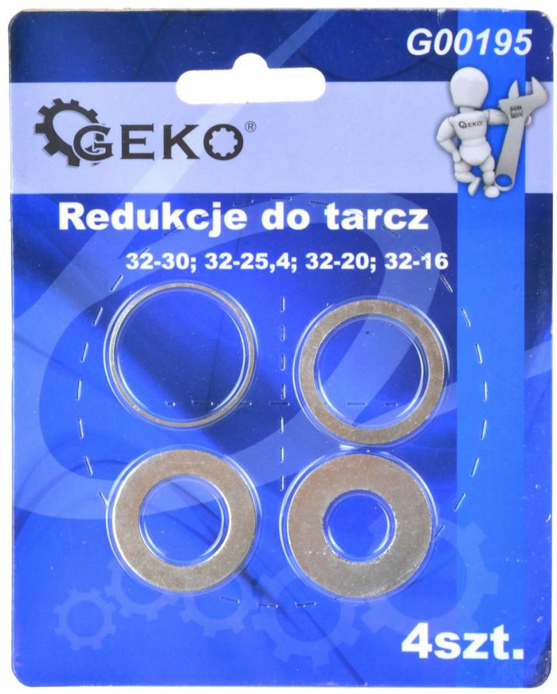 SAEKETTA VÄHENDUSADAPTERID 4TK 32-30 / 25.4 / 20 / 16MM GEKO