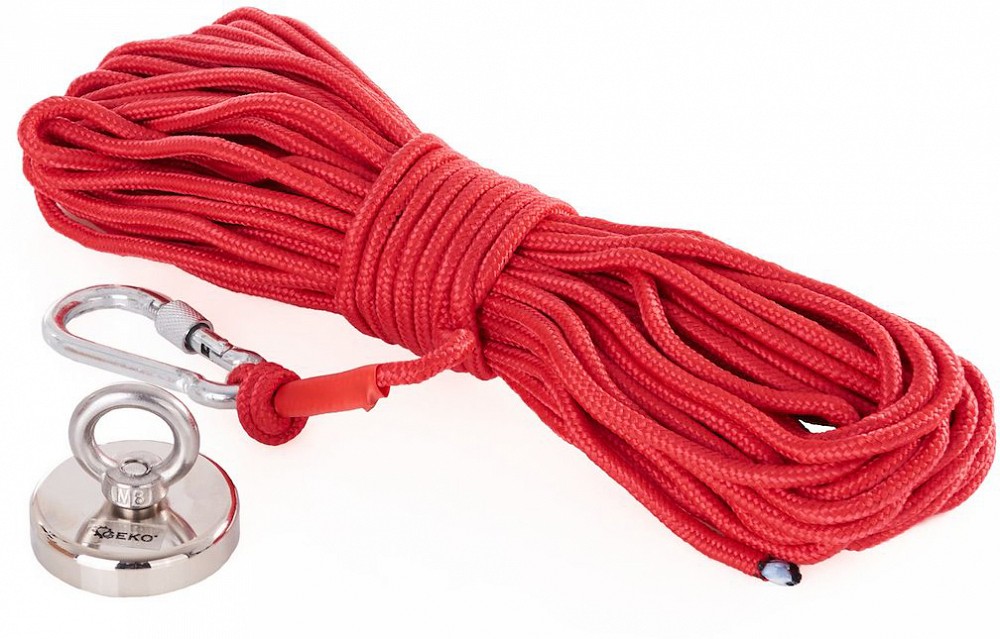 NEODÜÜM OTSINGUMAGNET MAX 85KG+20M KÖIS+KINDAD GEKO