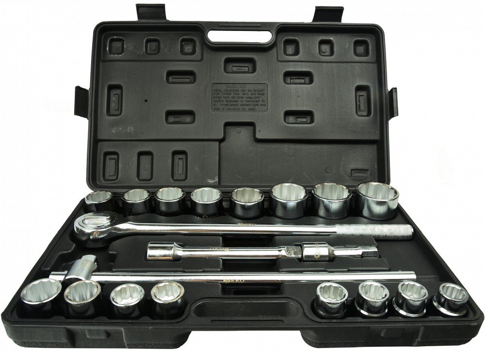 21-OS. 3 / 4" PADRUNITE KOMPLEKT 19-50MM. 12-KANT GEKO