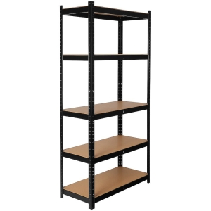 LAORIIUL MUST 1800X900MM. METALL. SÜGAVUS 400MM. 5-RIIULIGA. MAX 265KG / RIIUL GEKO