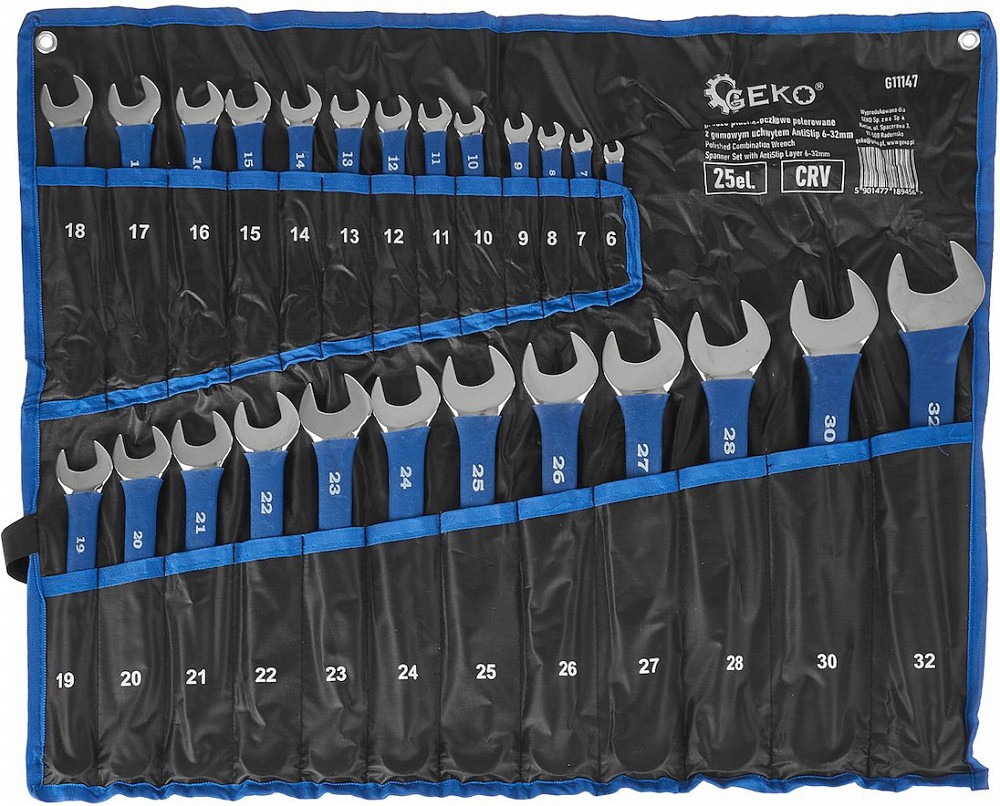 25-OS. SILMUS-LEHTVÕTMETE KOMPL. 6-32MM TEKSTIILKOTIS (VÕTI PU-KATTEGA) GEKO