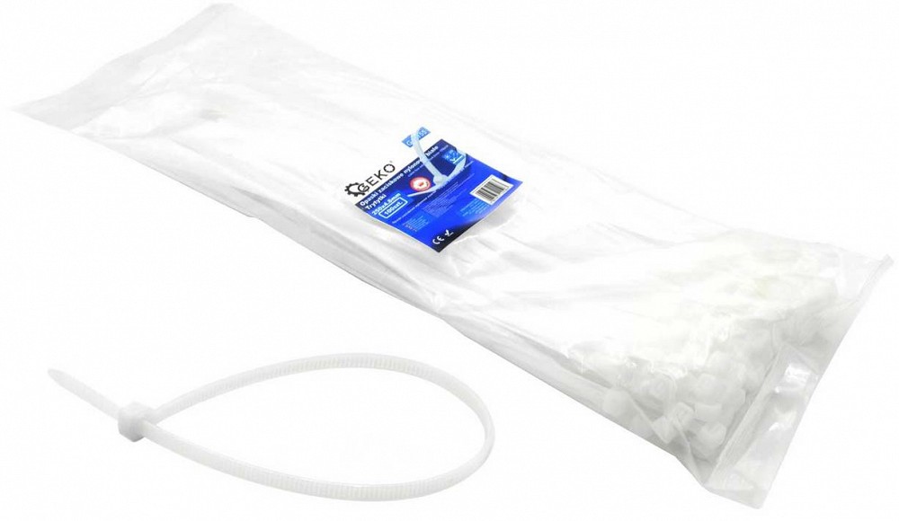 JUHTMEVITS "NYLON" 3.6X180MM VALGE 100TK GEKO