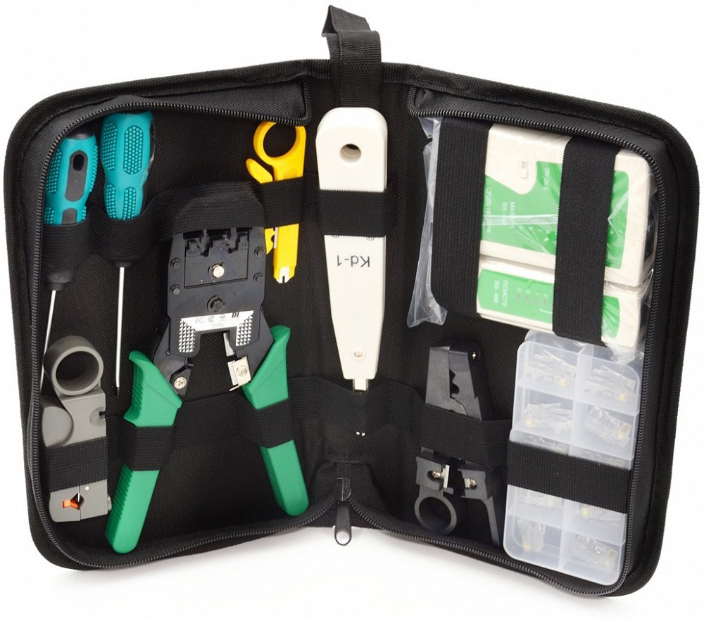 VÕRGUKAABLI TÖÖRIISTADE KOMPLEKT RJ45 GEKO