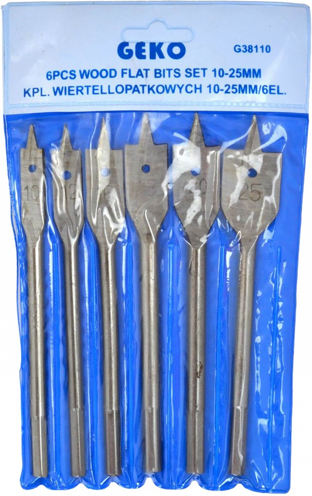 6-OS. LAPIK PUIDUPUURIDE KOMPLEKT 10-12-16-18-20-25MM GEKO