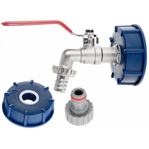 IBC ADAPTER S60*6 + 1 / 2" KRAAN. 3 / 4" VÄLISKEERMEGA GEKO