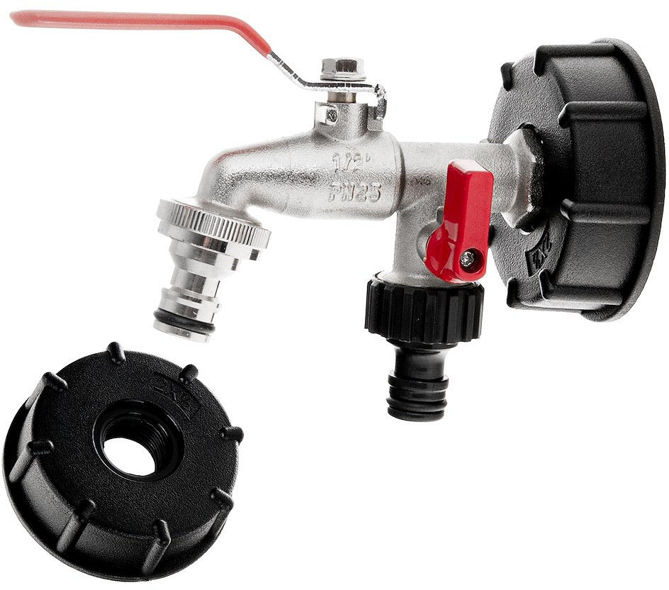 IBC ADAPTER S60*6 + 1 / 2" KRAAN KAHELE. 3 / 4" VÄLISKEERMEGA GEKO