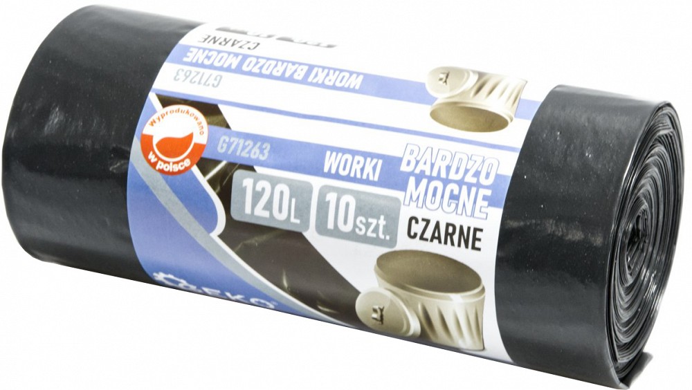 PRÜGIKOTID (PRÜGIKOTT) 120L / 10TK 700X1050MM. 35MIC MUST GEKO