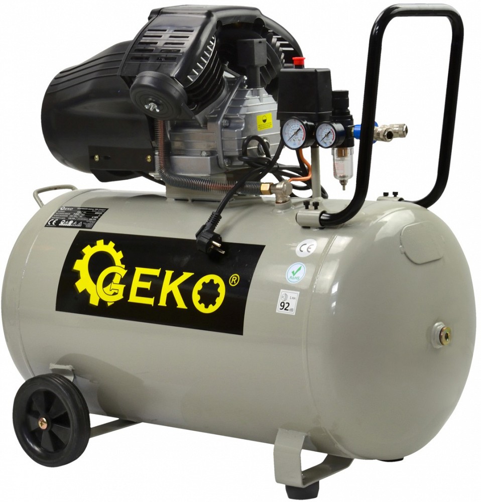 KOLBKOMPRESSOR 100L PAAK. 8BAR. 3KW 230V IP44 GEKO