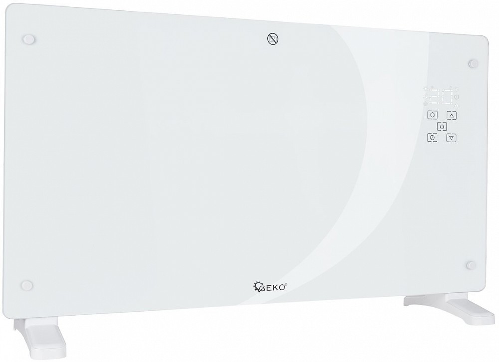 KLAASPANEELIGA KONVEKTOR RADIAATOR JUHT.PULDIGA+WIFI 2500W 230V VALGE GEKO