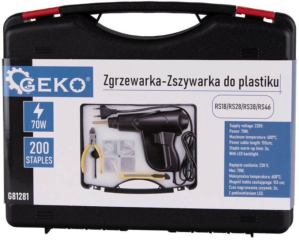 PLASTIKEEVITUSKOMPLEKT KOHVRIS 70W GEKO