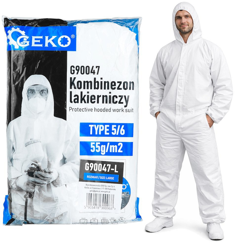 KAITSEÜLIKOND KAPUUTSIGA 55GSM. TYPE-5 / 6. L GEKO