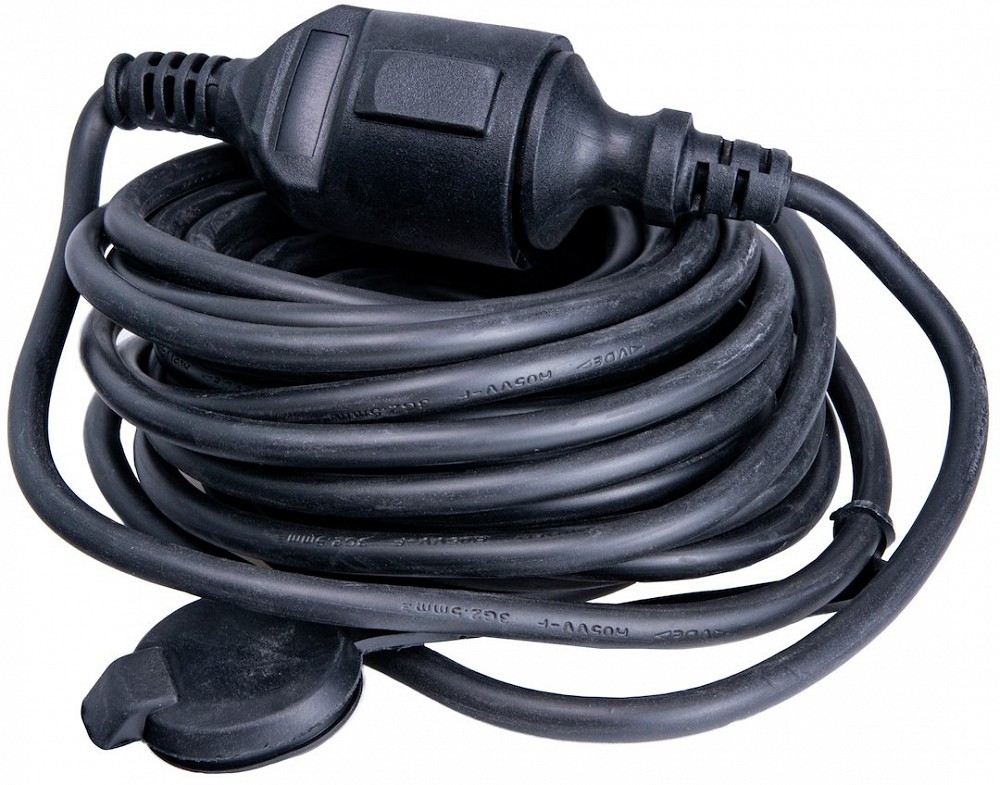 PIKENDUSJUHE RULLIS (JÄTKU) 10M 3X2.5MM2 /  IP44. 16A KELTIN