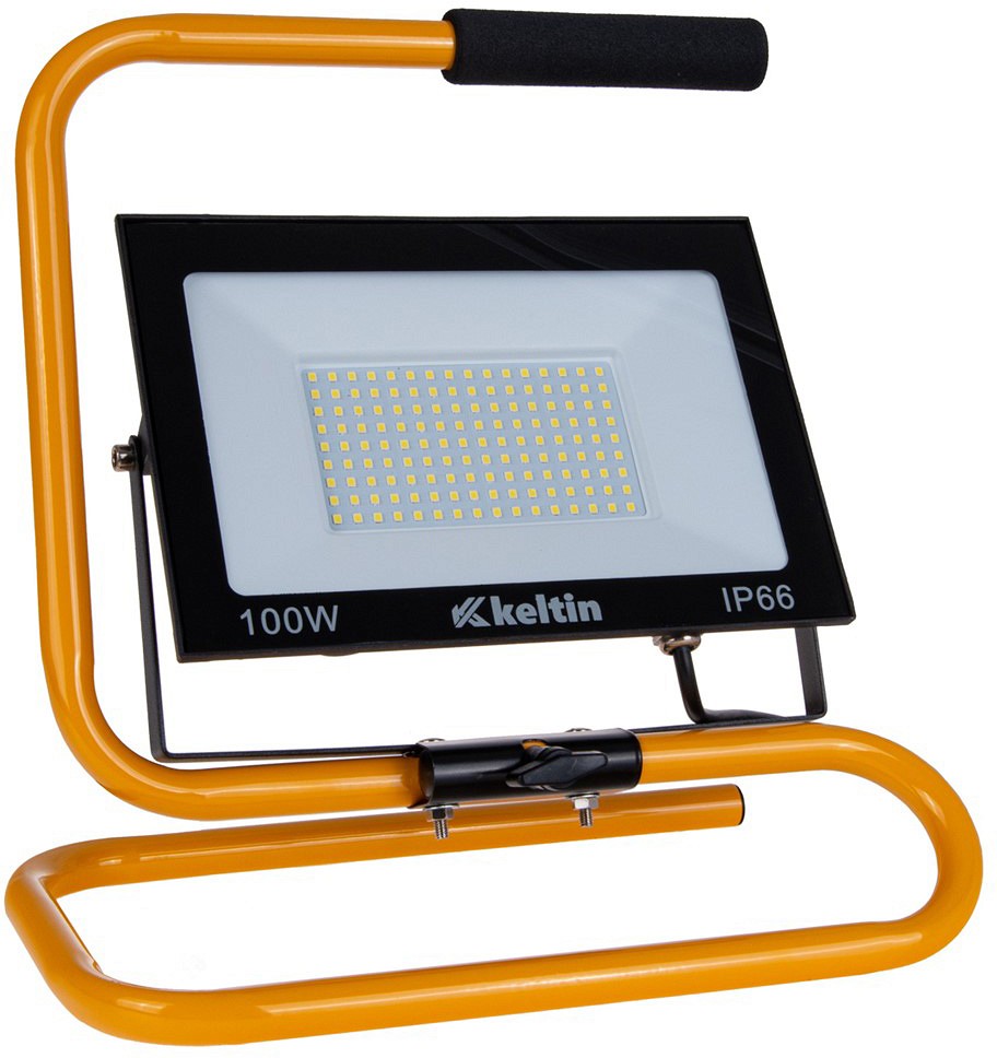 230V PROZEKTOR KÄSISTATIIVIL LED 100W. 10000LM 4500K IP66 KELTIN