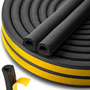 AKNA- JA UKSETIHEND EPDM D-PROFIIL 12X10MM MUST 50M KELTIN