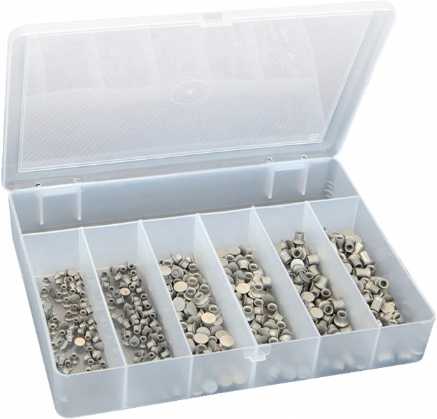 BOX OF 6 X 50 SELF-PIERCING RIVETS (Ø 3.3 & 5.3MM)