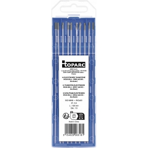 10 ELECTRODES - TUNGSTEN WC20 Ø2.4 - GREY (AC / DC - ALUMINIUM / STE GYS