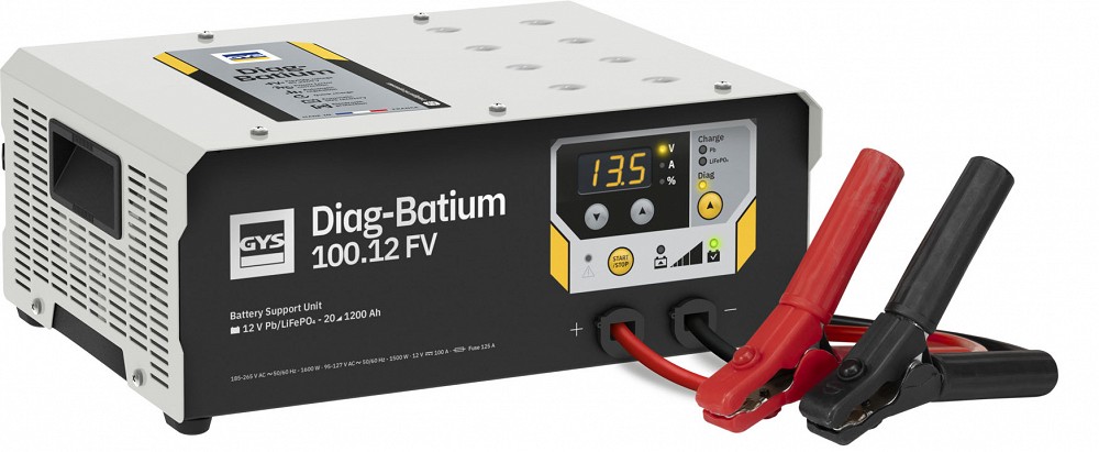 AKULAADIJA-TOITEALLIKAS BSU DIAG-BATIUM 100.12 / 12V 5-1200AH (5M KAABEL) GYS