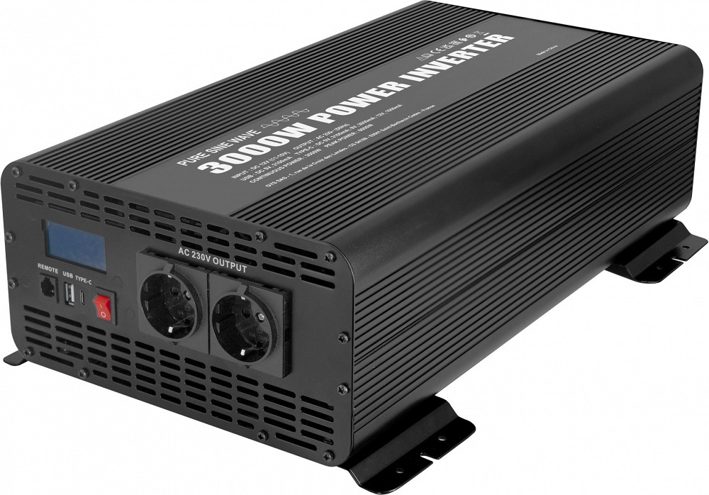 INVERTER PSW 3000 / 6000W 12V JUHTPULT EKRAANIGA 6M GYS