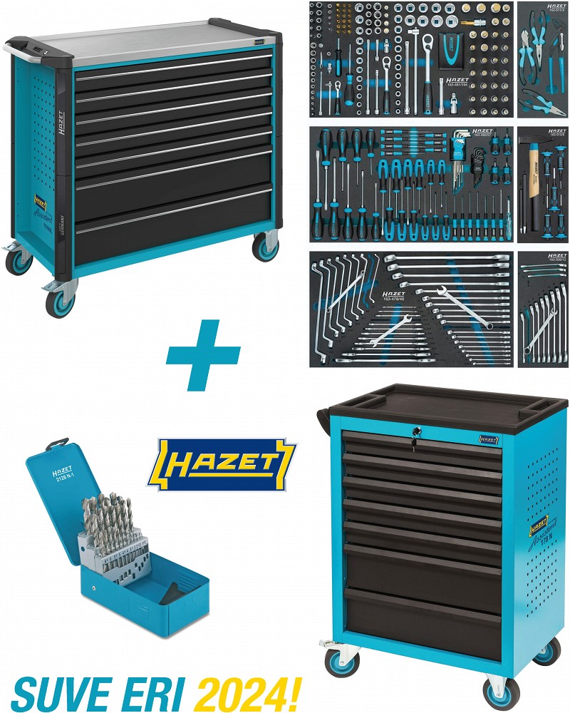 340-OS. TÖÖRIISTAKÄRU TÖÖRIISTADEGA "179NXXL" + TÜHI TÖÖRIISTAKÄRU "178N" HAZET