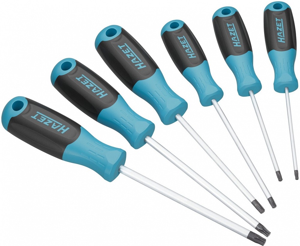 6-OS. TORX KRUVIKEERAJATE KOMPLEKT T10-T30. 3K KÄEPIDE HAZET