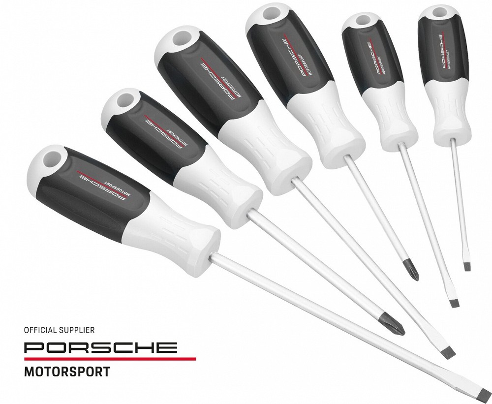 6-OS. KRUVIKEERAJATE KOMPLEKT SL / PH. 3K KÄEPIDE "PORSCHE MOTORSPORT" HAZET