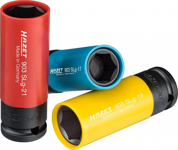 3-OS. ÕHUKESTE VALUVELJEPADRUNITE KOMPL. 1 / 2" 17.19.21MM HAZET