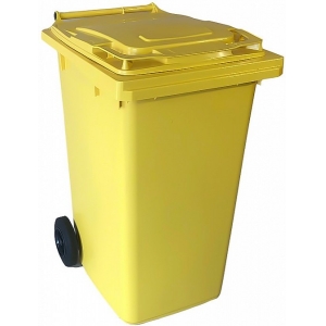 KAANEGA PRÜGIKONTEINER / PRÜGIKAST RATASTEL 240L PAKEND. KOLLANE 73.8X58X103CM JNK