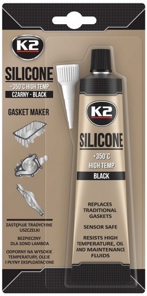 K2 SILICONE BLACK SILIKOONHERMEETIK MUST +350°C 85G / TUUB
