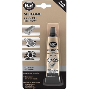K2 SILICONE BLACK SILIKOONHERMEETIK MUST +350°C 21G / TUUB