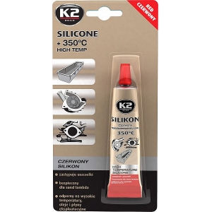 K2 SILICONE RED SILIKOONHERMEETIK PUNANE +350°C 21G / TUUB
