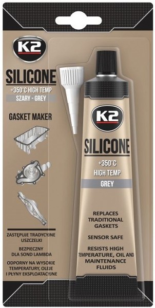 K2 SILICONE GREY SILIKOONHERMEETIK HALL +350°C 85G / TUUB
