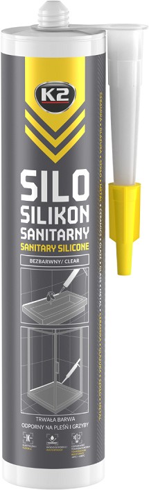 K2 SILO SANITARY SILICONE CLEAR SANITAARSILIKOON VÄRVITU 300ML / PADRUN