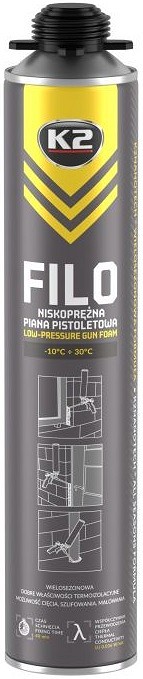 K2 FILO LOW-PRESSURE ALL SEASON'S NANOTECH GUN FOAM PU POLÜURETAANVAHT 750ML / AE
