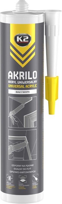 K2 AKRILO WHITE UNIVERSAALNE AKRÜÜLHERMEETIK VALGE 300ML / PADRUN