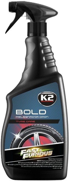 K2 BOLD FAST&FURIOUS REHVI HOOLDUS- JA PUHASTUSAINE  /  REHVILÄIGE 700ML / PIHUSTI