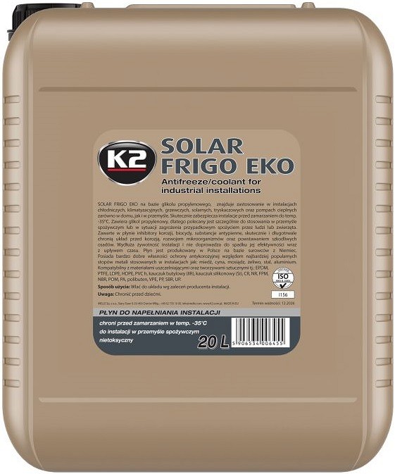 K2 SOLAR FRIGO EKO -35°C SOOJUSVAHETUSVEDELIK PROPÜLEENGLÜKOOL 20L