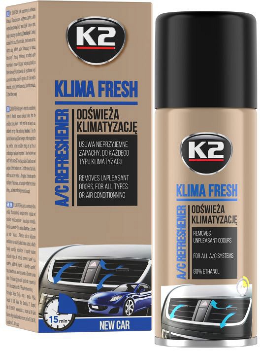K2 KLIMA FRESH NEW CAR KONDITS. / KLIIMASÜST. PUHASTAJA 150ML / AE