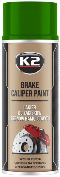K2 BRAKE CALIPER PAINT +260°C KUUMAKINDEL VÄRV ROHELINE 400ML / AE