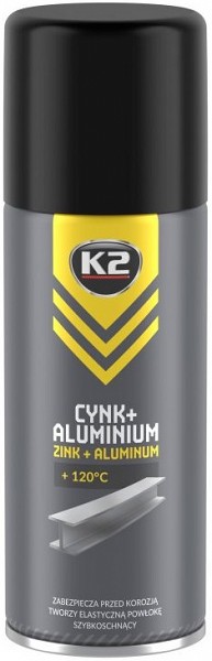K2 ZYNC+ALUMINIUM +120°C TSINK-ALUMIINUMVÄRV 400ML / AE