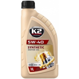 K2 TEXAR 5W40 SYNTHETIC XN A3 / B4 SN / CF 1L (TÄISSÜNT.)