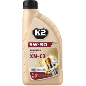 K2 5W30 SYNTHETIC XN C2 / C3. BMW LL-04. MB 229.31. 229.51. DEXOS2. VW 505 01 505 00 1L (TÄISSÜNT.)
