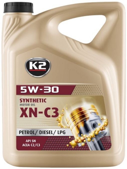 K2 5W30 SYNTHETIC XN C2 / C3. BMW LL-04. MB 229.31. 229.51. DEXOS2. VW 505 01 505 00 5L (TÄISSÜNT.)