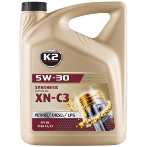 K2 5W30 SYNTHETIC XN C2 / C3. BMW LL-04. MB 229.31. 229.51. DEXOS2. VW 505 01 505 00 5L (TÄISSÜNT.)
