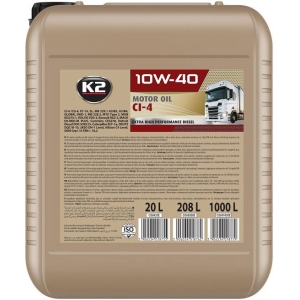 K2 10W40 API CI-4 ACEA E7. VDS-3. RLD-2. MB 228.3. MB 229.1 20L