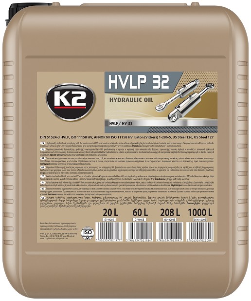 K2 HV 32 HÜDRAULIKA ÕLI  /  HÜDROÕLI 20L HVLP 51524 / 3